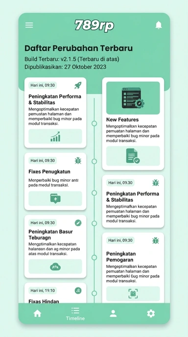 Riwayat Versi Terbaru 789rp untuk Pengguna Android