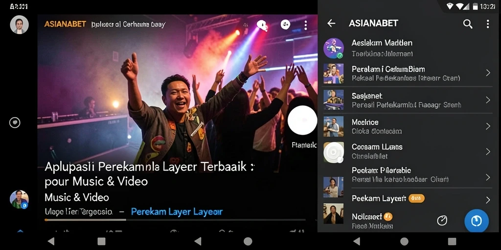 Antarmuka pengguna ASIANABET untuk merekam layar dengan mudah.