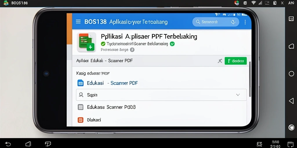 Antarmuka pengguna BOS138 yang intuitif untuk pemindaian PDF.
