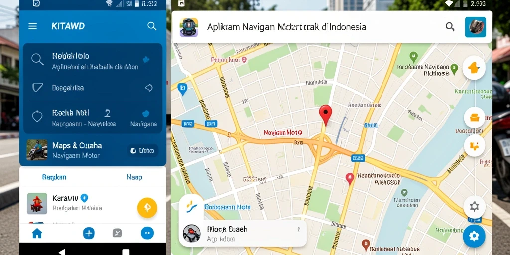 Tampilan antarmuka KITAWD yang modern dan informatif untuk navigasi motor.
