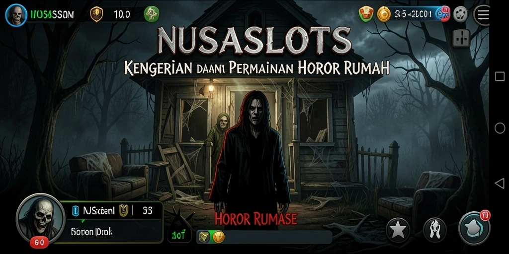Tampilan antarmuka NUSASLOTS yang menyeramkan dan penuh misteri.