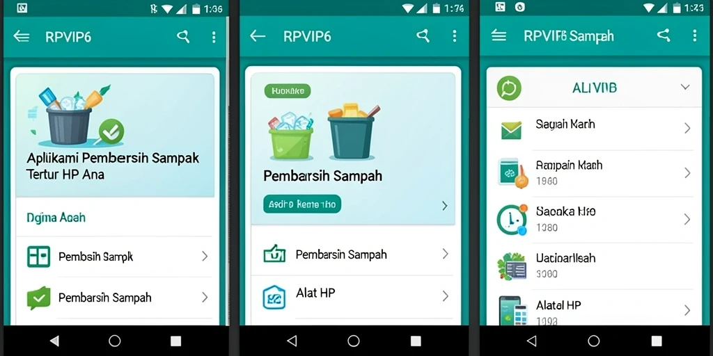 Antarmuka RPVIP6 yang sederhana dan fungsional untuk pembersihan sampah.