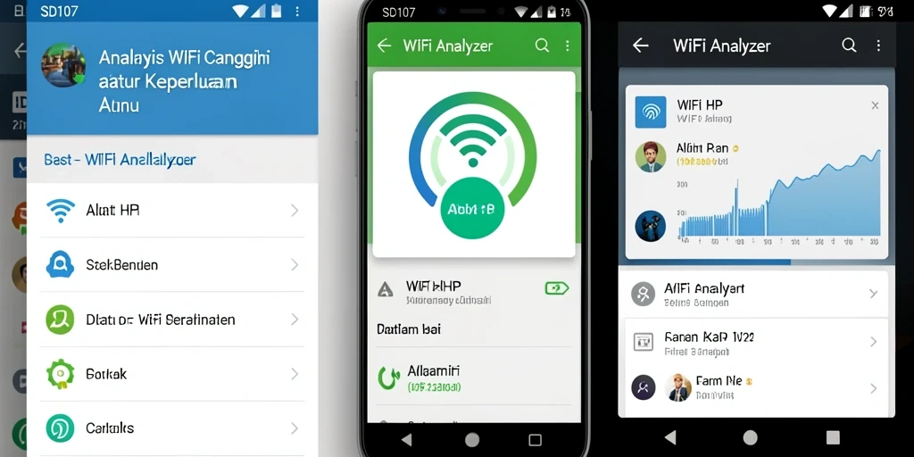 Screenshot antarmuka SD107 menampilkan informasi analisis WiFi yang jelas dan terperinci.